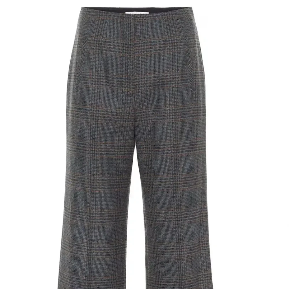 Veronica Beard Dova Prince Of Wales NEW Checked Wool Straight-leg Pants $595 - Picture 4 of 7